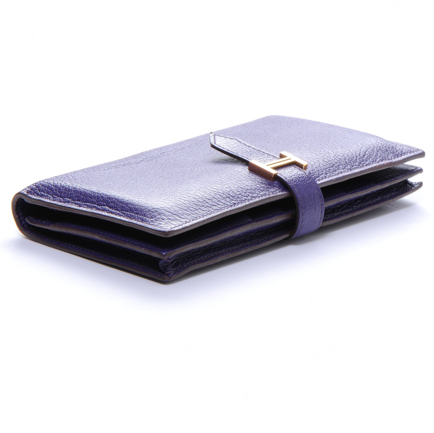Hermes Chevre Bearn Wallet Iris 4 of 8