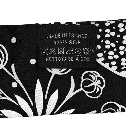 Hermes Silk Les Leopards Twilly Black White 4 of 4