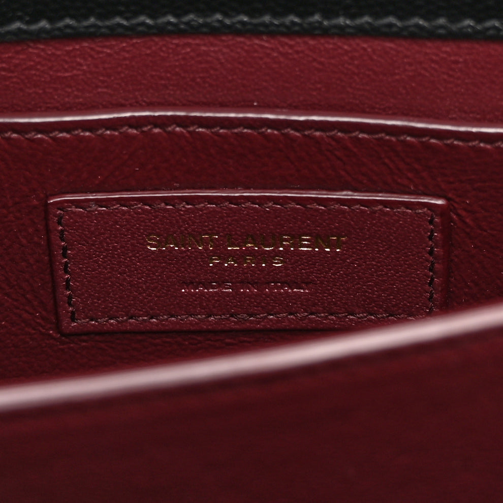Saint Laurent Grain de Poudre Mini Classic Monogram Cassandra Top ...