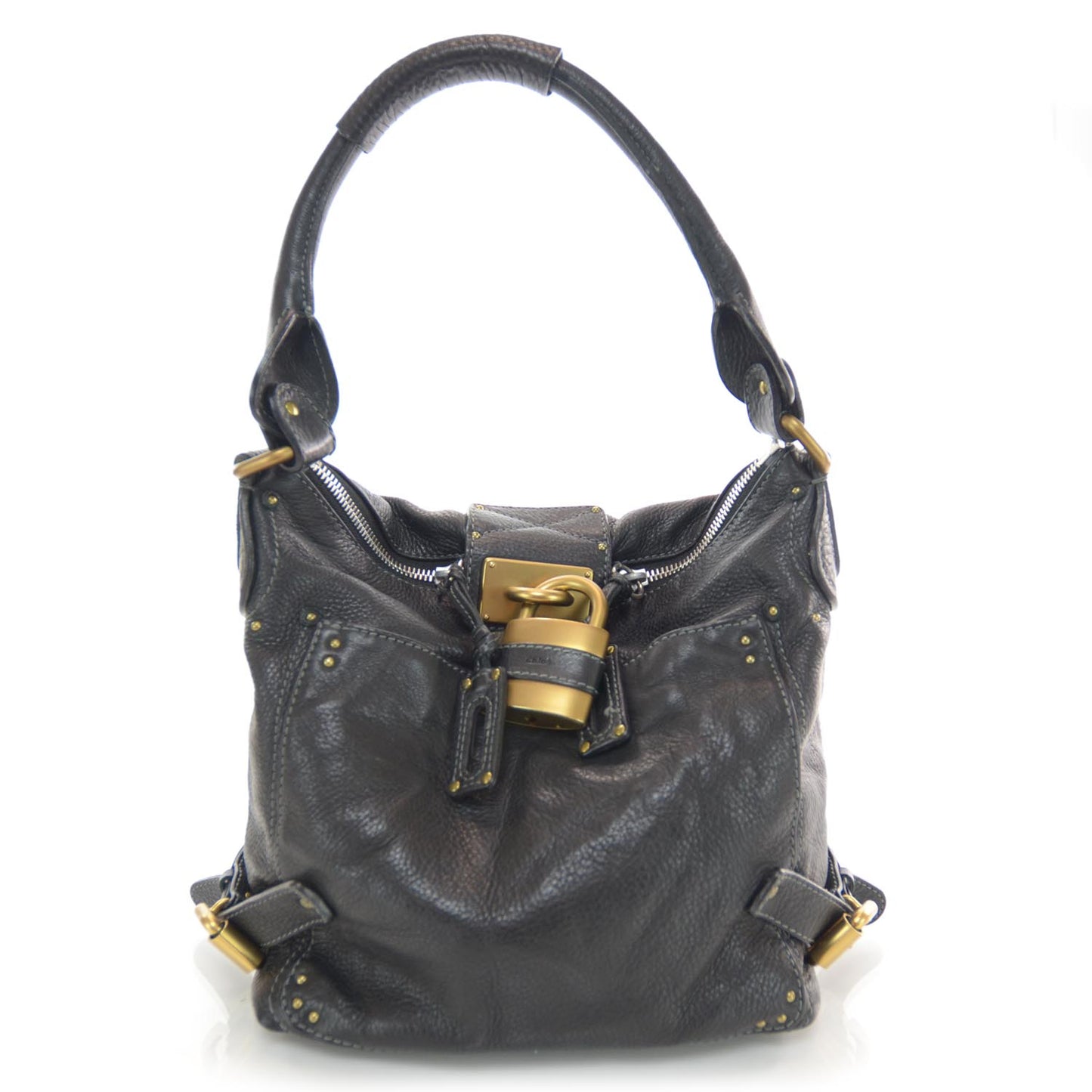 Leather Paddington Hobo Black