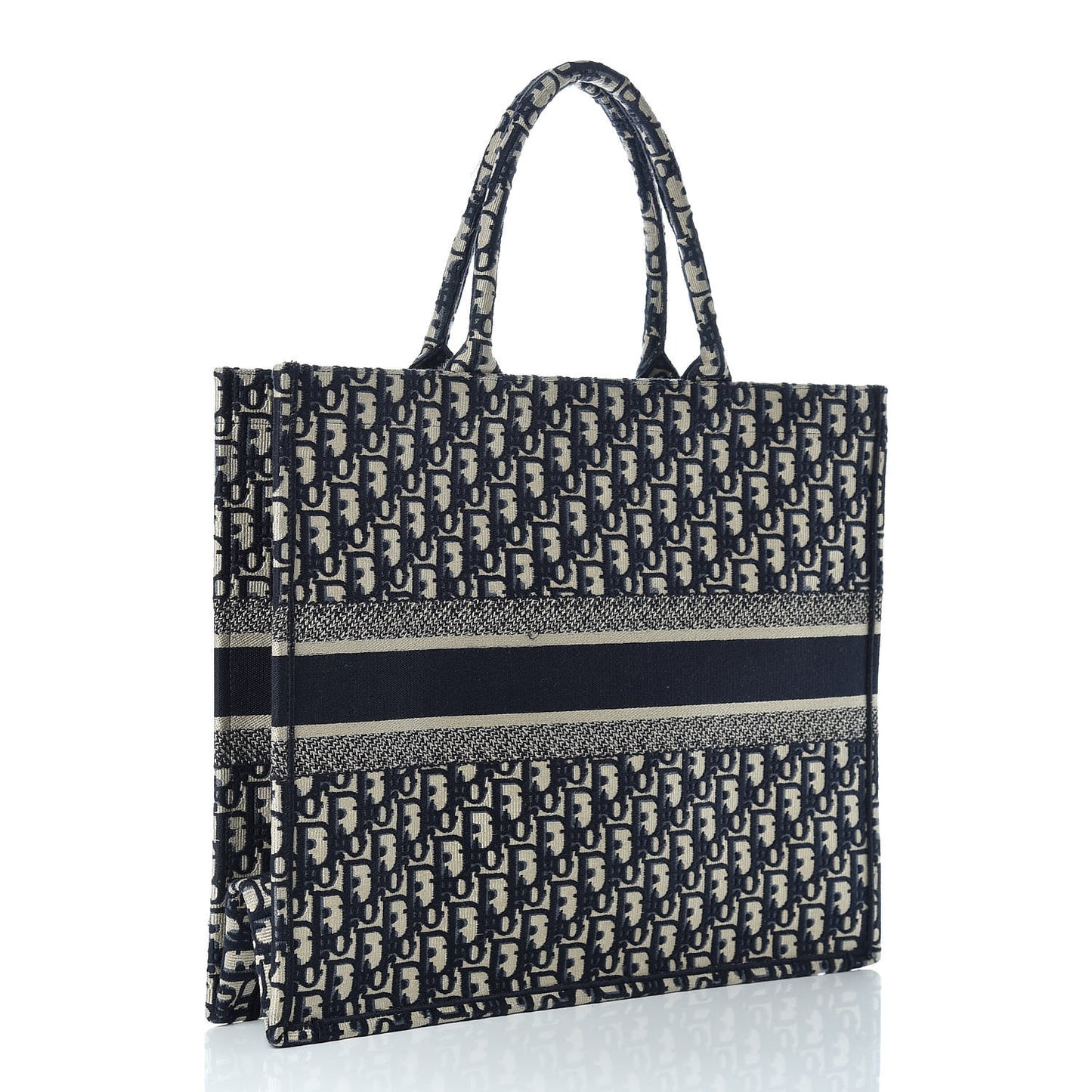 Oblique Book Tote Blue Multicolor