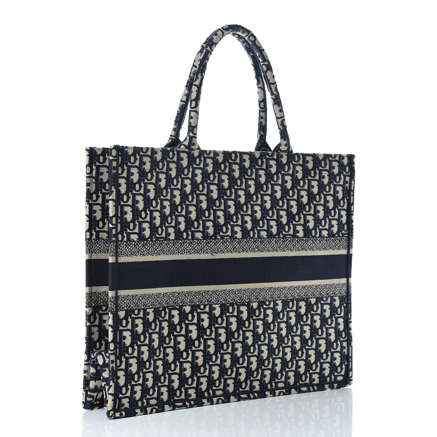 Christian Dior Oblique Book Tote Blue Multicolor 3 of 10