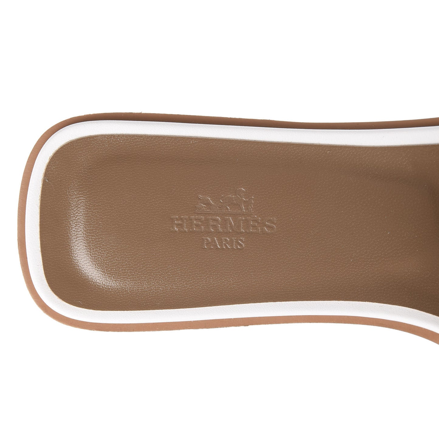 Box Calfskin Oran Sandals 38 White