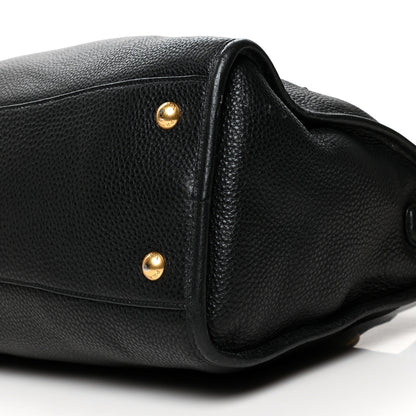 Prada Vitello Daino Shopping Satchel Black 8 of 8