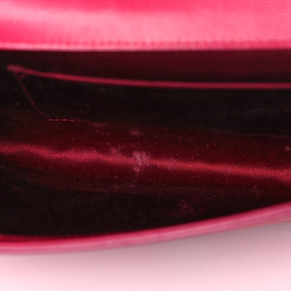 Saint Laurent Textured Calfskin Classic Y Ligne Clutch Fuchsia 9 of 9