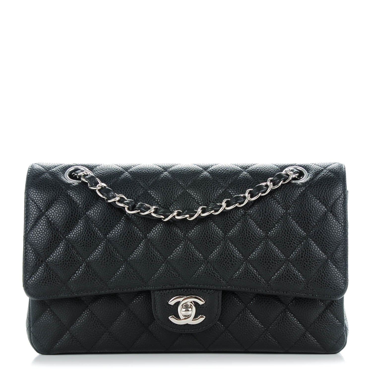 Chanel Caviar Quilted Medium Double Flap Black 1 of 8