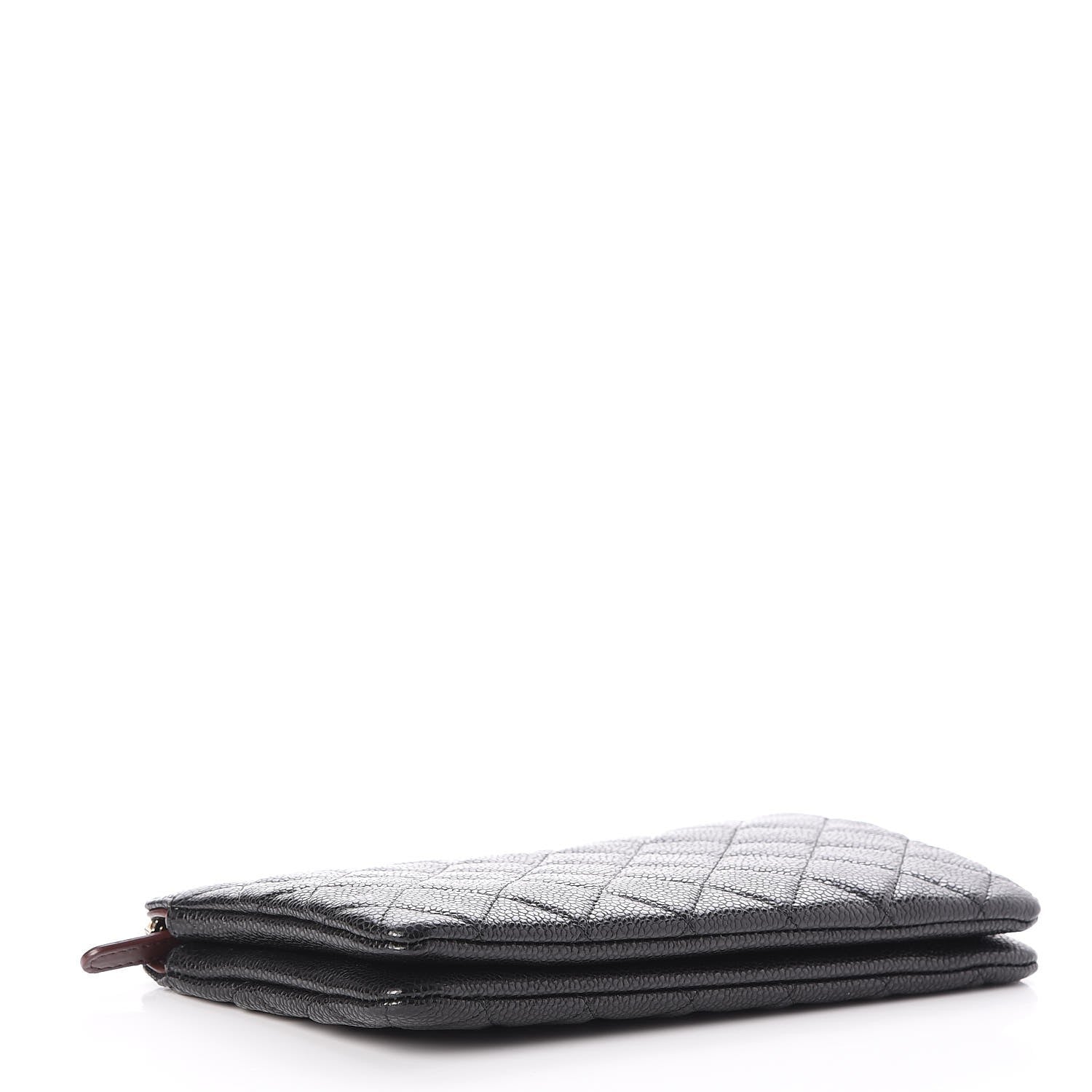 Chanel Caviar Quilted Large Zipped Clutch Black 4 of 9