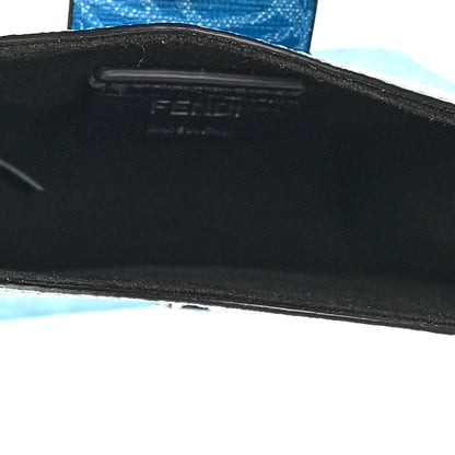 Fendi X SARAH COLEMAN Glazed Fabric Micro FF Vertigo Phone Holder Cyber Blue 5 of 13