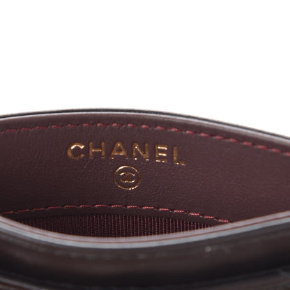 Chanel Aged Calfskin Quilted Lucky Charms Reissue Card Holder Black 6 of 9