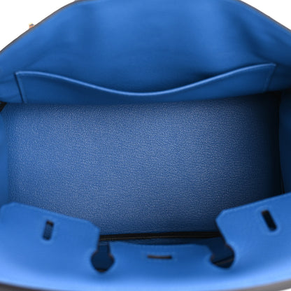 Hermes Togo Birkin 25 Bleu Zellige 5 of 10