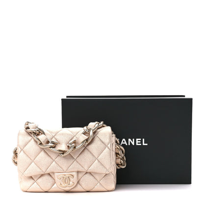 Chanel Metallic Lambskin Lacquered Quilted Small Flap Gold 12 of 12