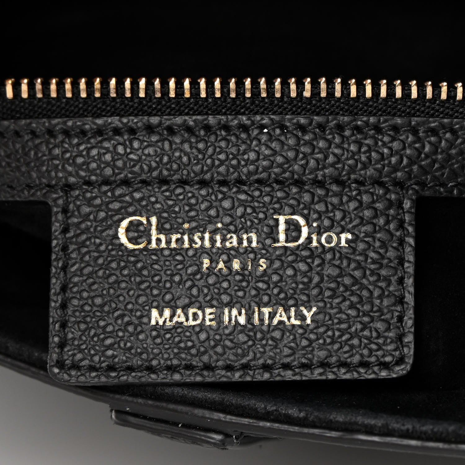 Christian Dior Grained Calfskin Saddle Bag Black 6 of 13