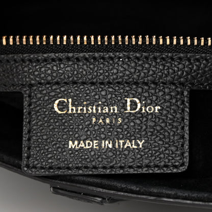 Christian Dior Grained Calfskin Saddle Bag Black 6 of 13