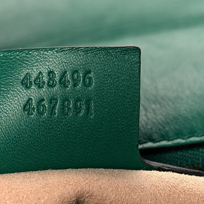 Gucci Calfskin Matelasse Medium GG Marmont Shoulder Bag Emerald Green 7 of 12