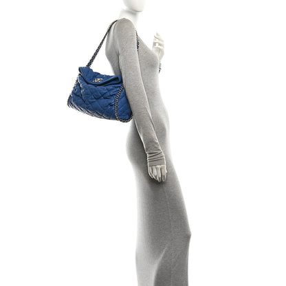 Chanel Washed Lambskin Chain Around Hobo Blue 2 of 10