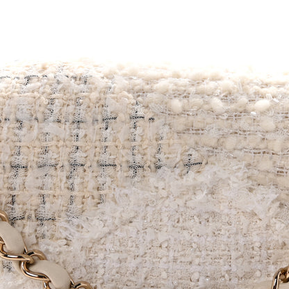 Chanel Tweed Patchwork Medium Double Flap White 8 of 10