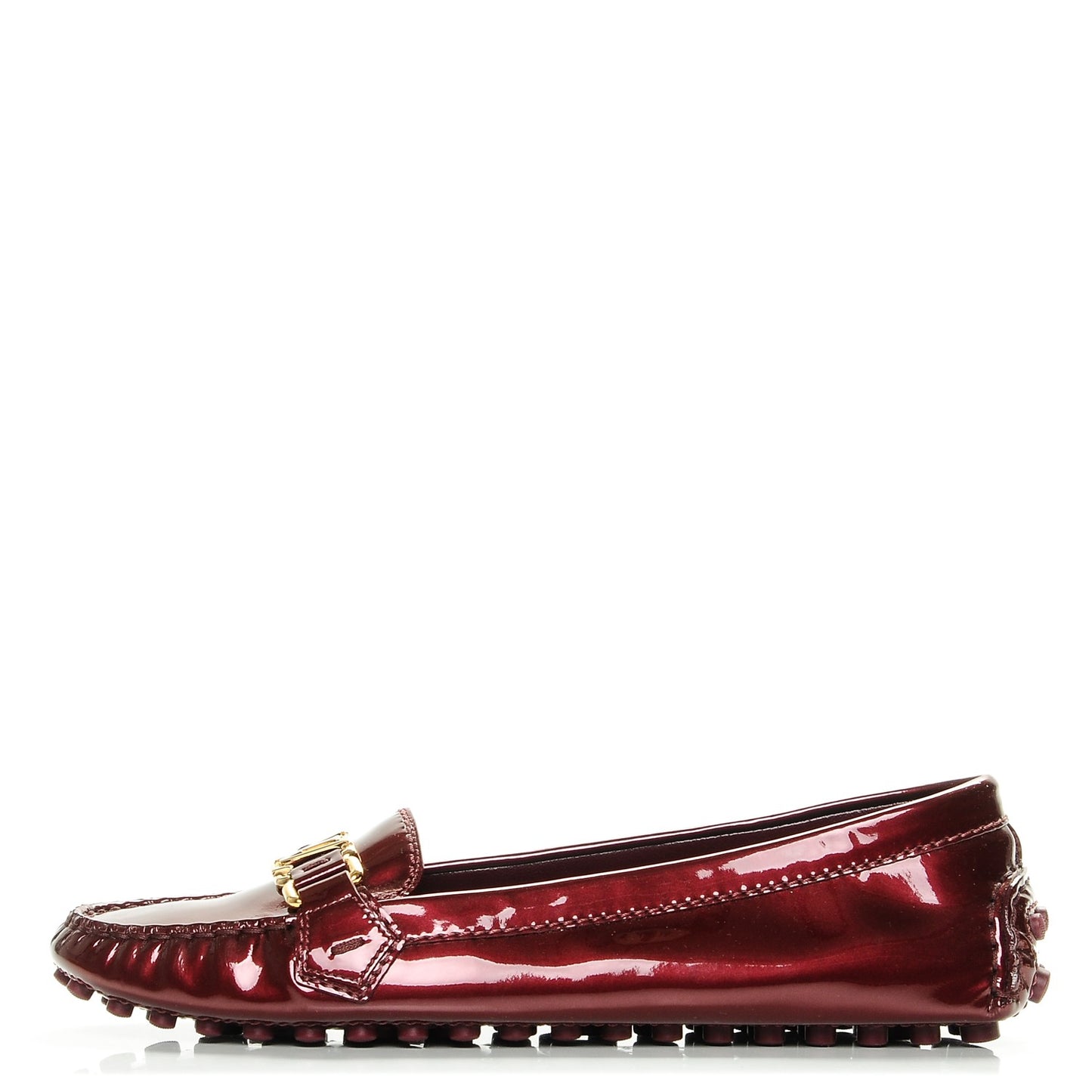 Patent Calfskin Oxford Loafers 40 Rouge Fauviste