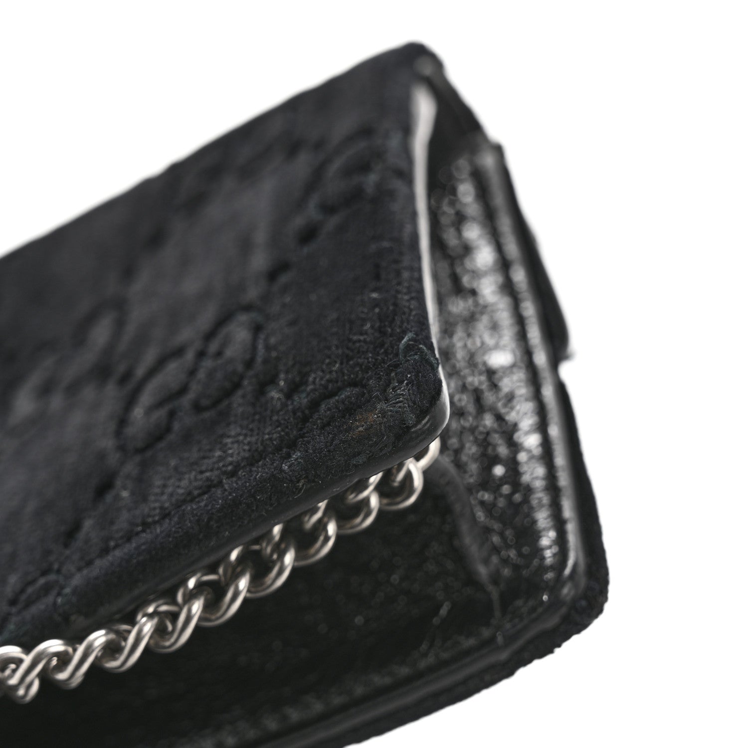 Gucci Velvet GG Monogram Super Mini Dionysus Shoulder Bag Black 12 of 14
