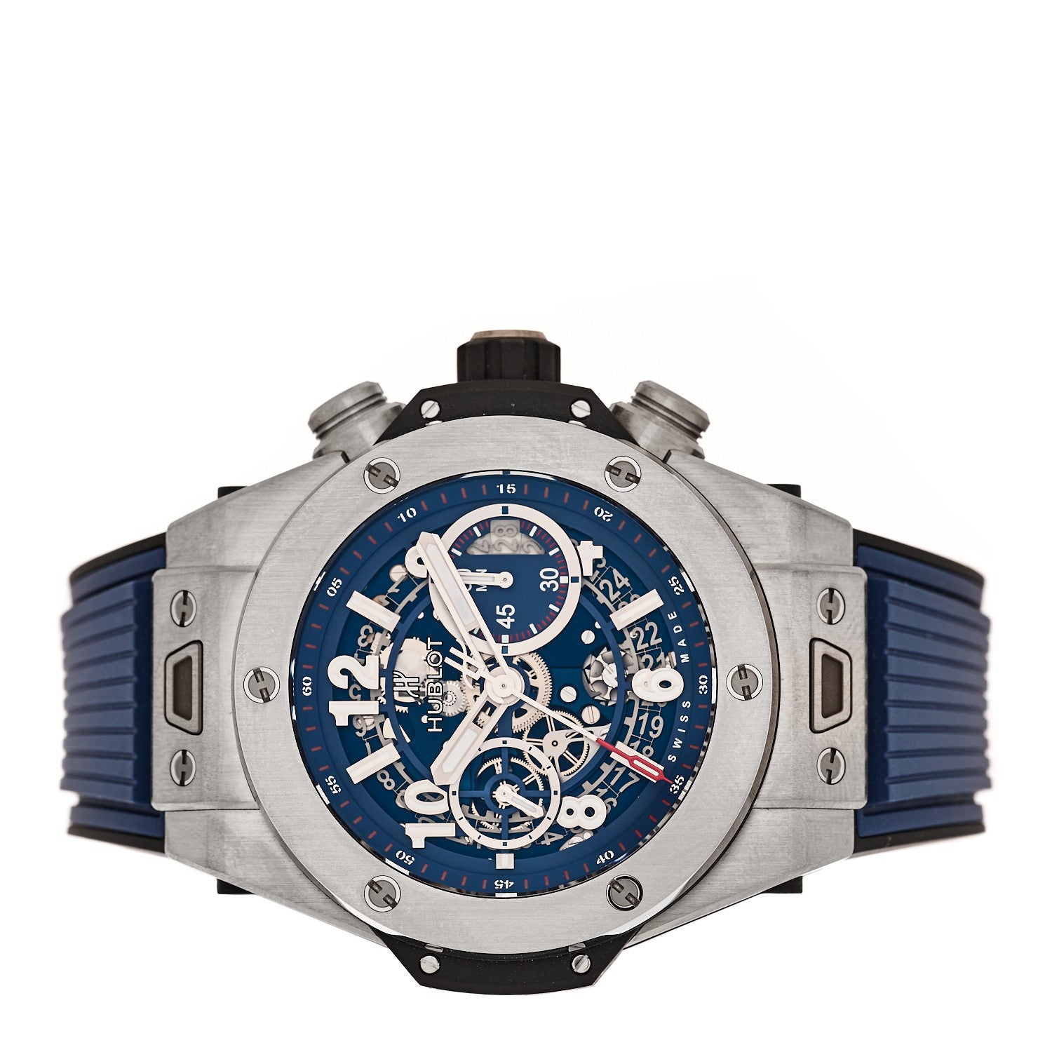 Hublot Titanium Rubber 45mm Big Bang Unico Automatic Watch Blue 411.NX.5179.RX 2 of 4