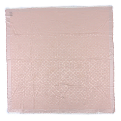 Louis Vuitton Silk Wool Monogram Denim Shawl Rose 1 of 4