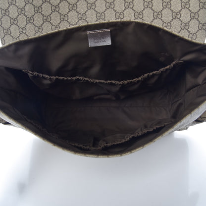 Gucci GG Plus Monogram Messenger Diaper Bag Dark Brown 6 of 14