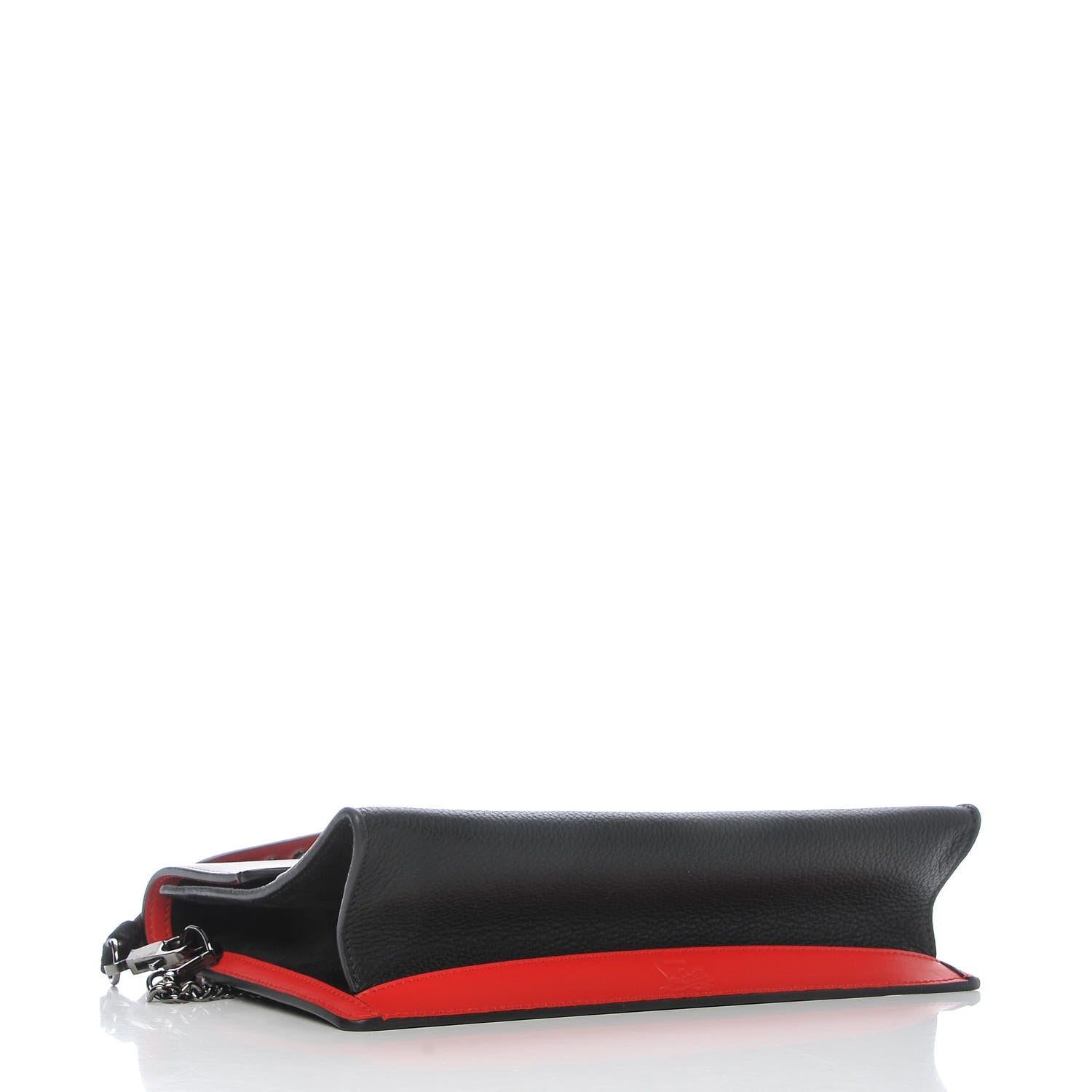Christian Louboutin Calfskin Loubiblues Paris Clutch Bag Black Multi 4 of 10