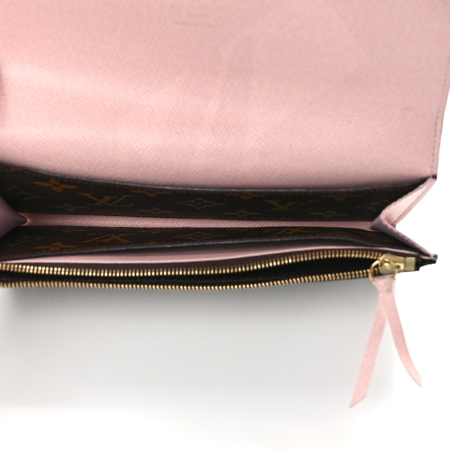 Monogram Emilie Wallet Rose Ballerine