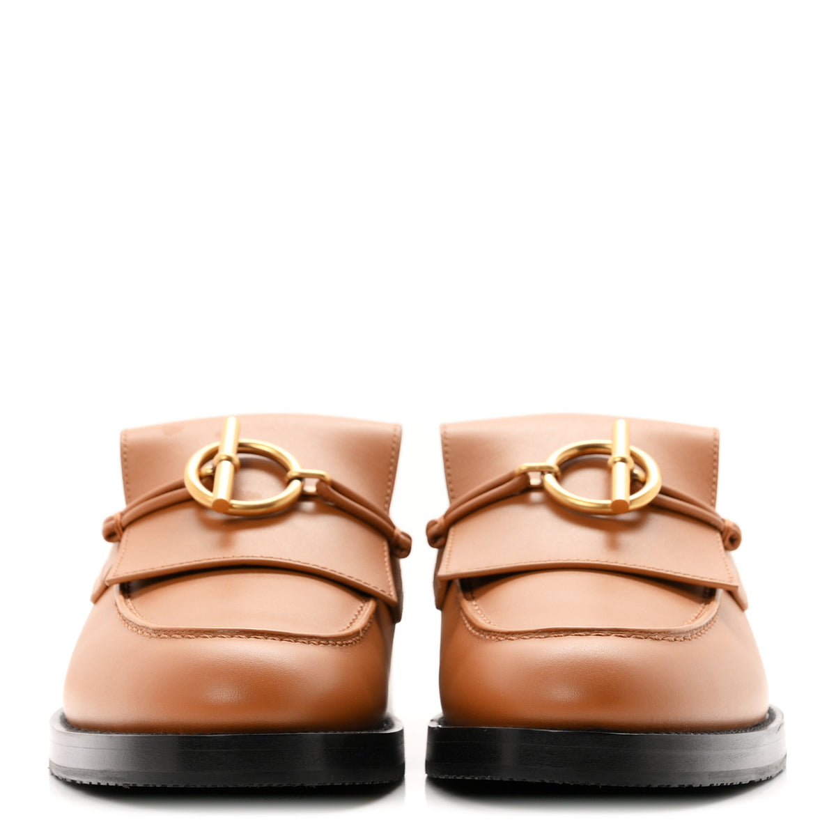 Hermes Calfskin Womens Impact Loafers 37.5 Naturel 3 of 10