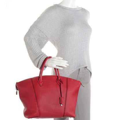 Louis Vuitton Veau Cachemire Soft Lockit MM Framboise 2 of 7