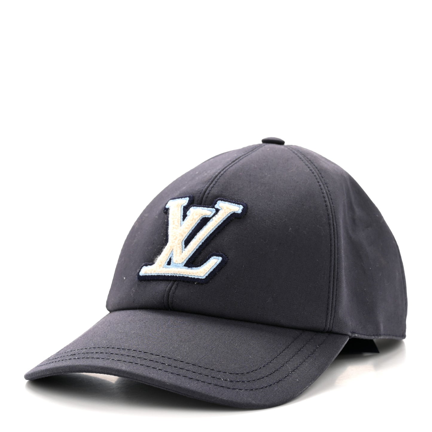 Cotton LV Signature Cap M Bleu Marine
