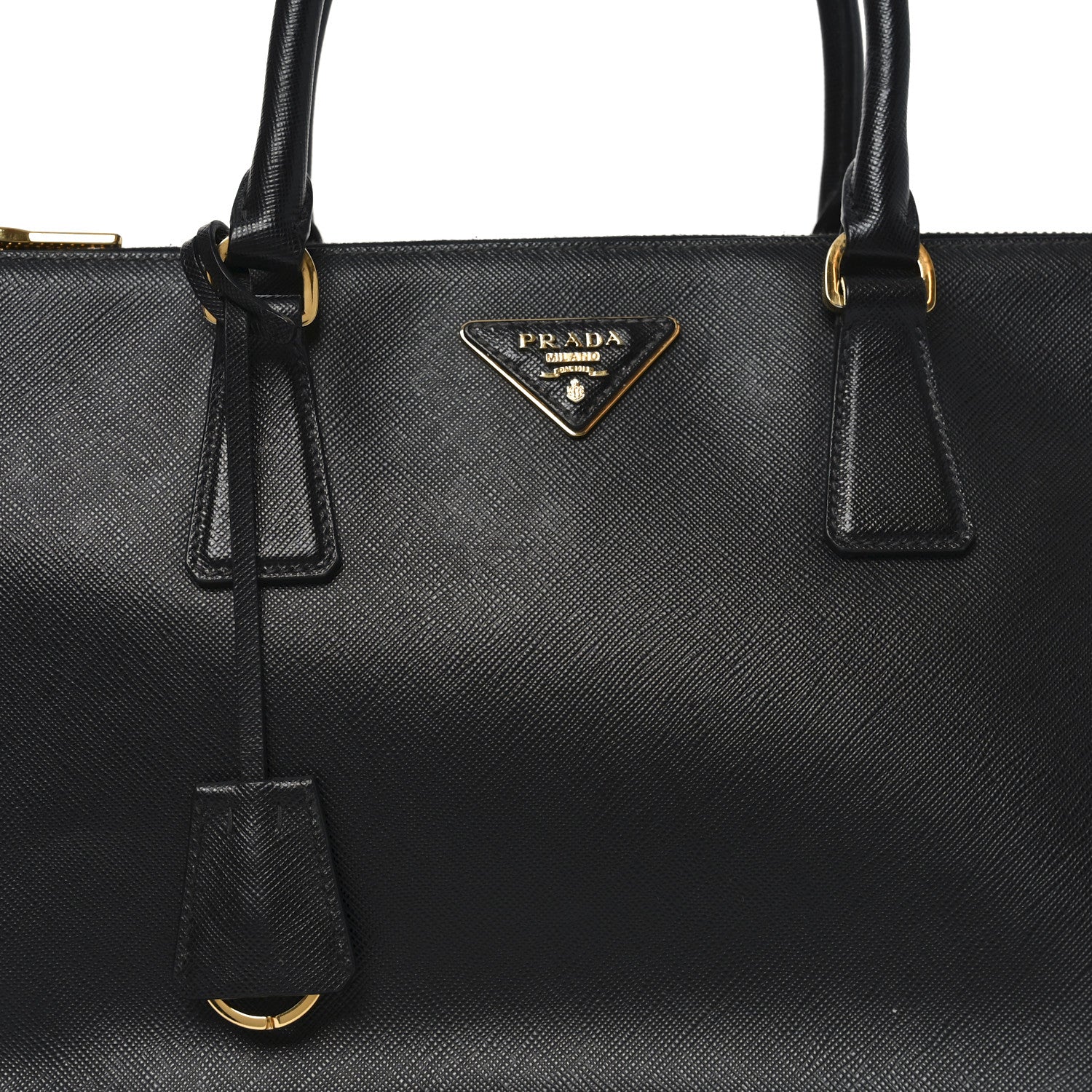 Prada Saffiano Medium Galleria Double Zip Tote Black 7 of 9