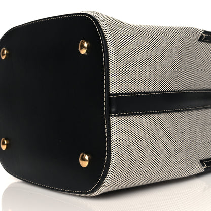 Burberry Canvas Cotton Small Peggy Bucket Bag Black Fiery Red 9 of 9