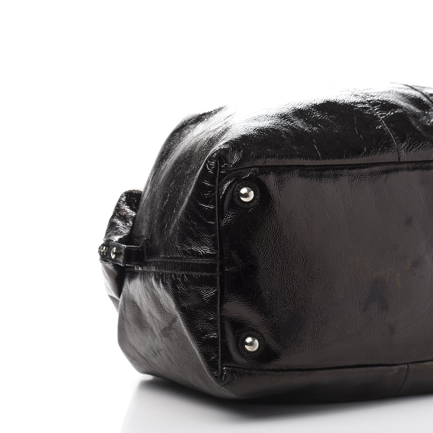Textured Patent Easy Y Bag Black