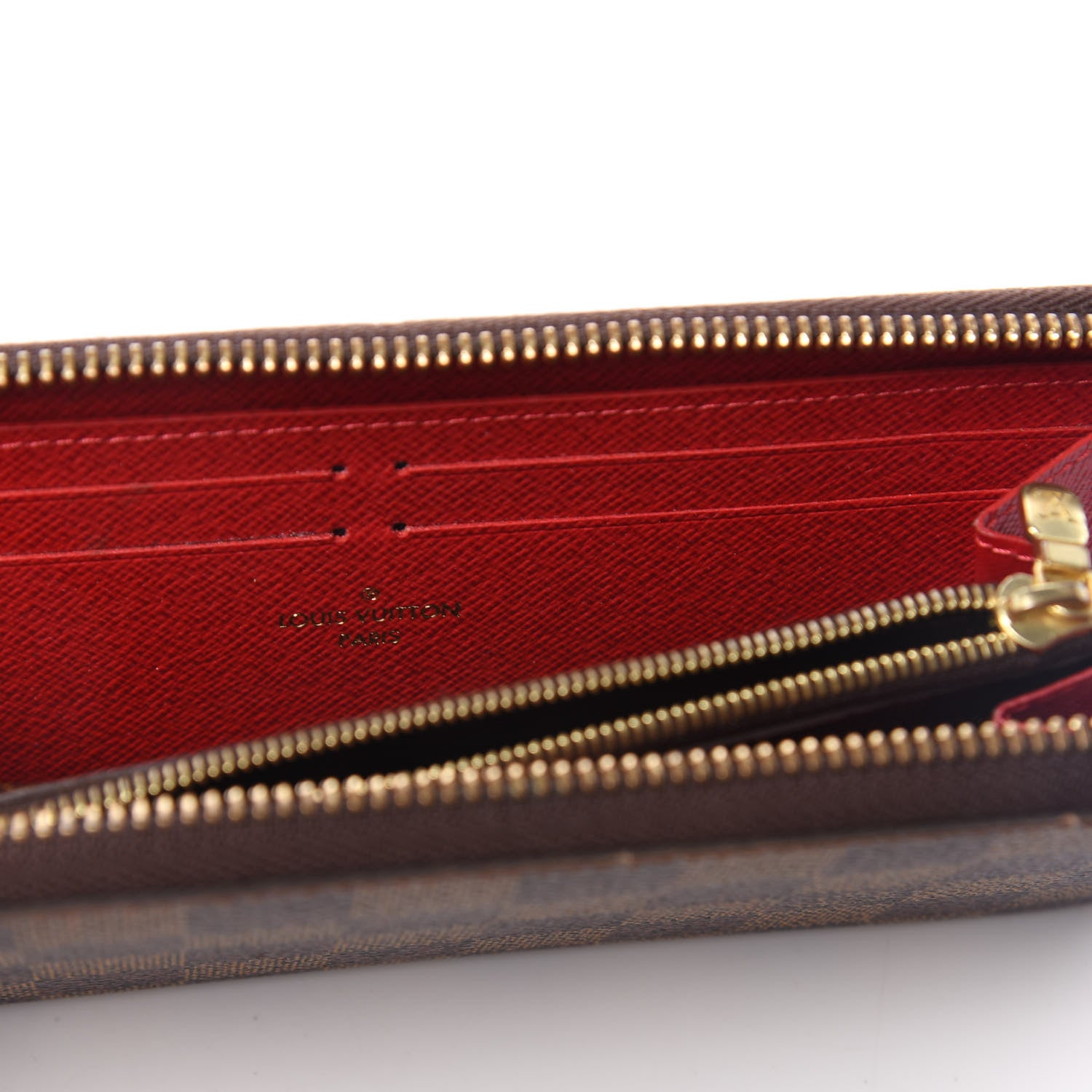 Louis Vuitton Damier Ebene Clemence Wallet Cherry 6 of 8