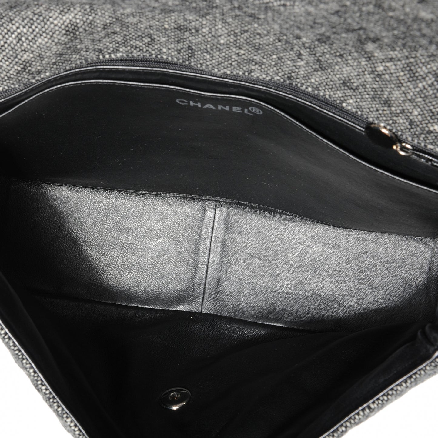 Tweed Jumbo Single Flap Grey