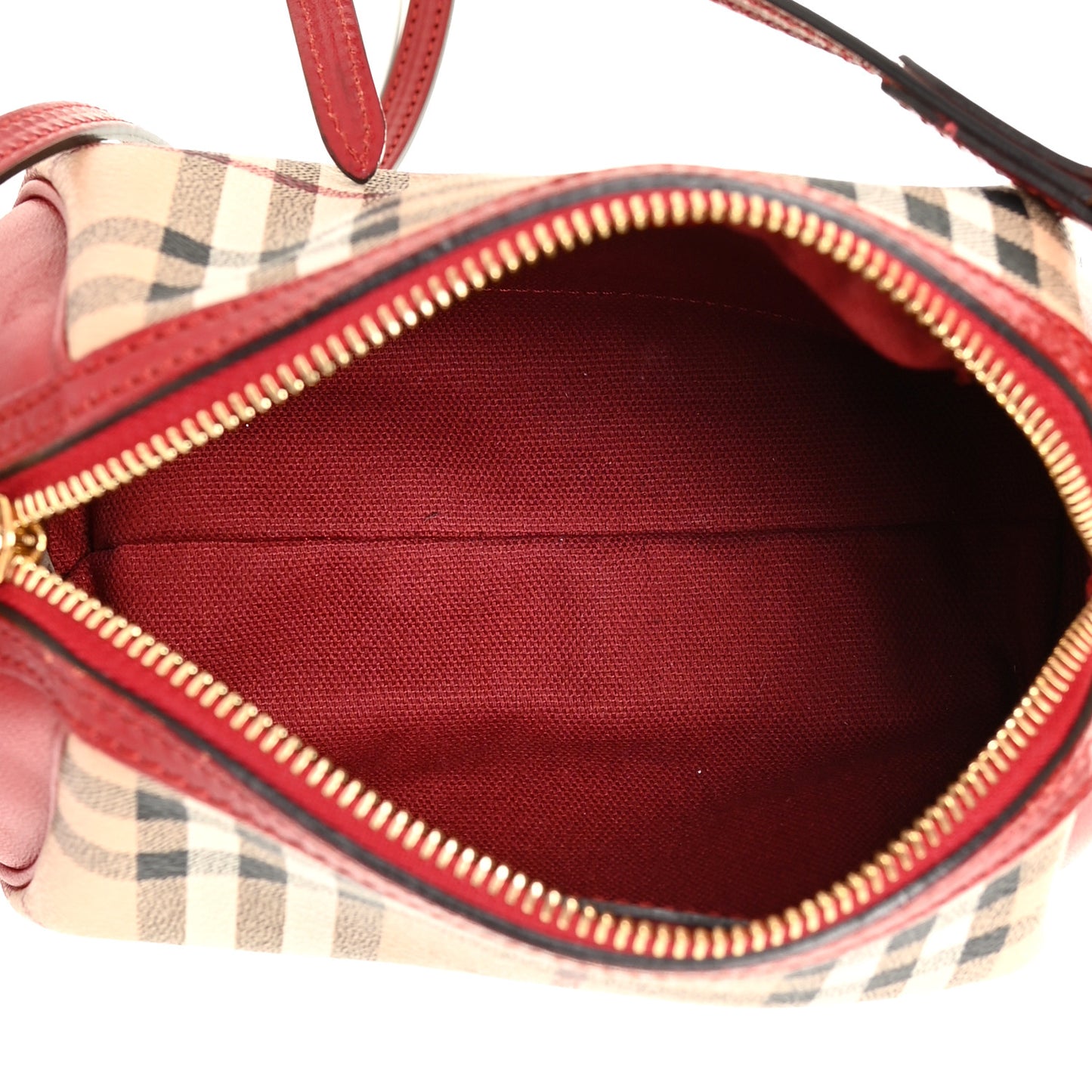Haymarket Check Mini Blaze Crossbody Bag Red