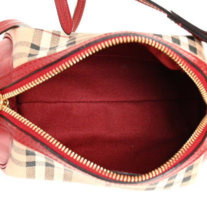 Burberry Haymarket Check Mini Blaze Crossbody Bag Red 5 of 17