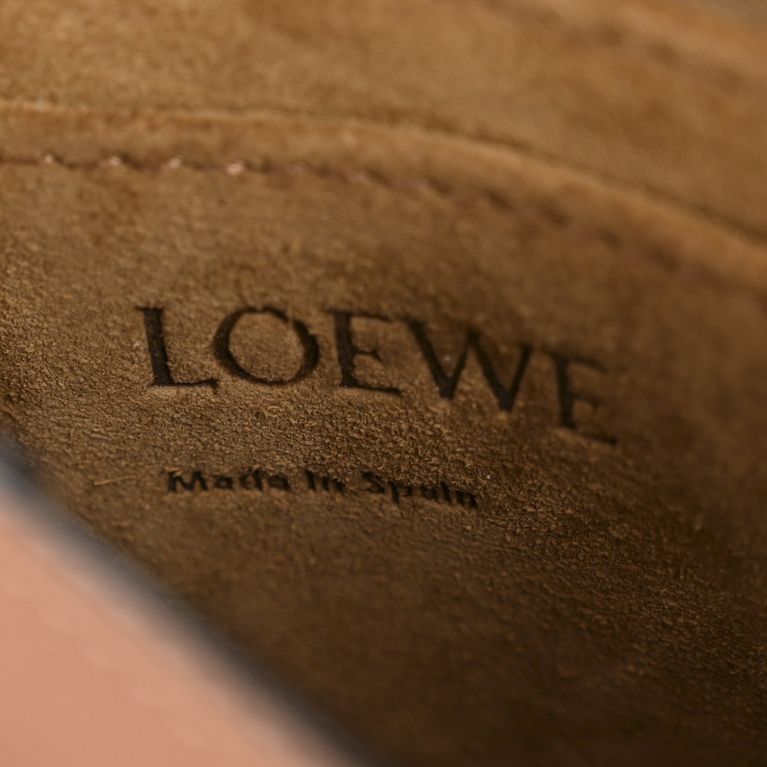 Loewe Calfskin Jacquard Mini Gate Dual Bag Tan 6 of 13