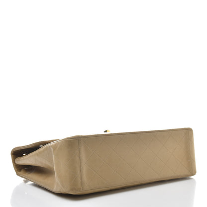 Chanel Lambskin Quilted Maxi Single Flap Dark Beige 4 of 24