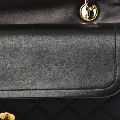 Chanel Satin Quilted Medium Double Flap Black 15 of 18