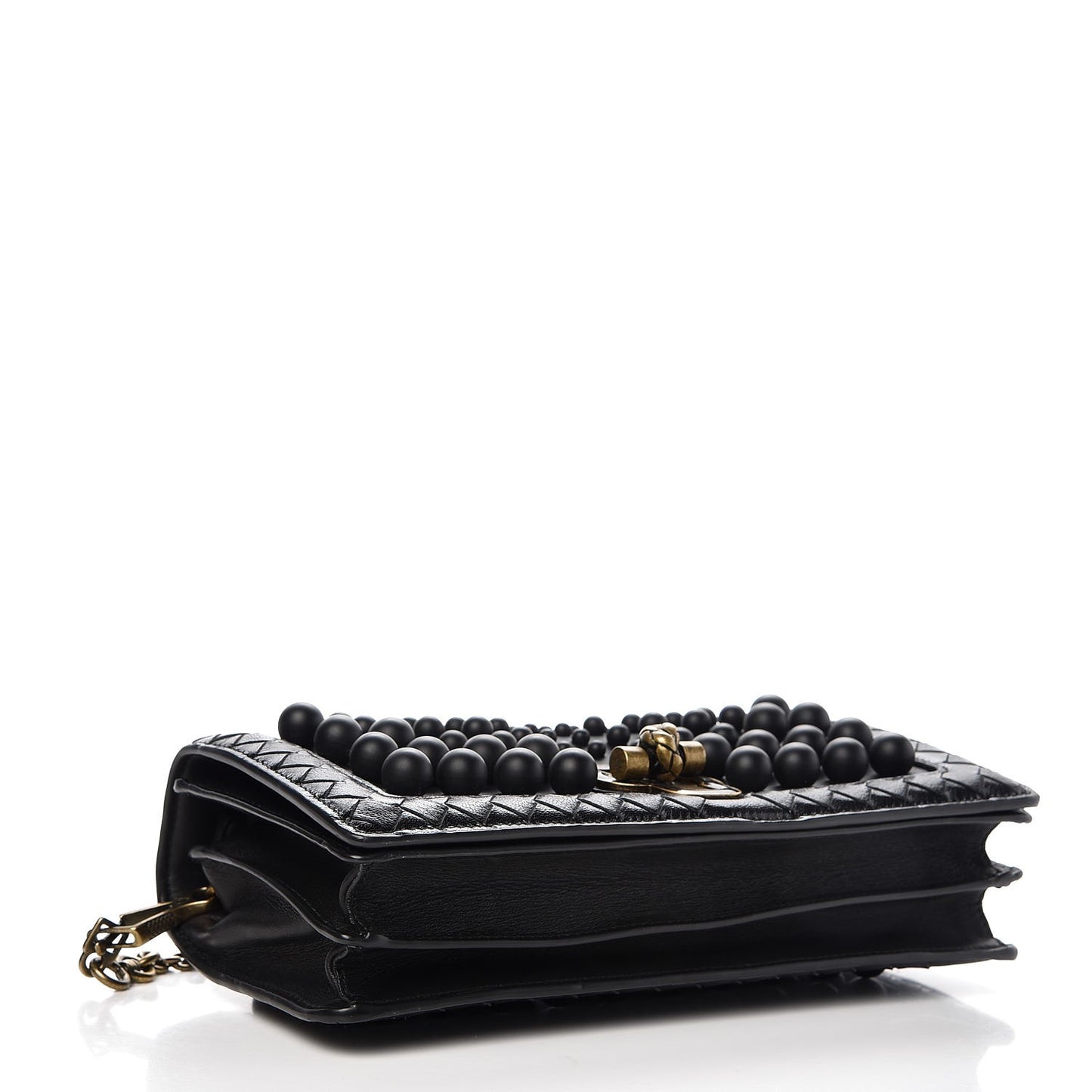 Nappa Sphere Knot Clutch Black