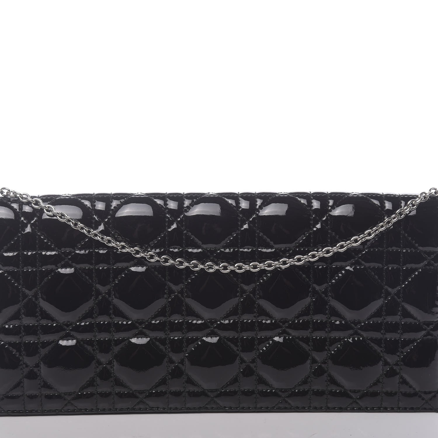 Christian Dior Patent Cannage Lady Dior Convertible Clutch Black 9 of 9