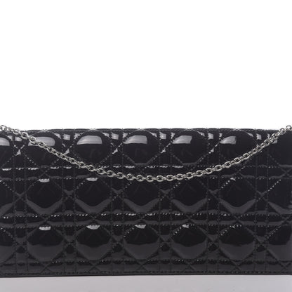 Christian Dior Patent Cannage Lady Dior Convertible Clutch Black 9 of 9