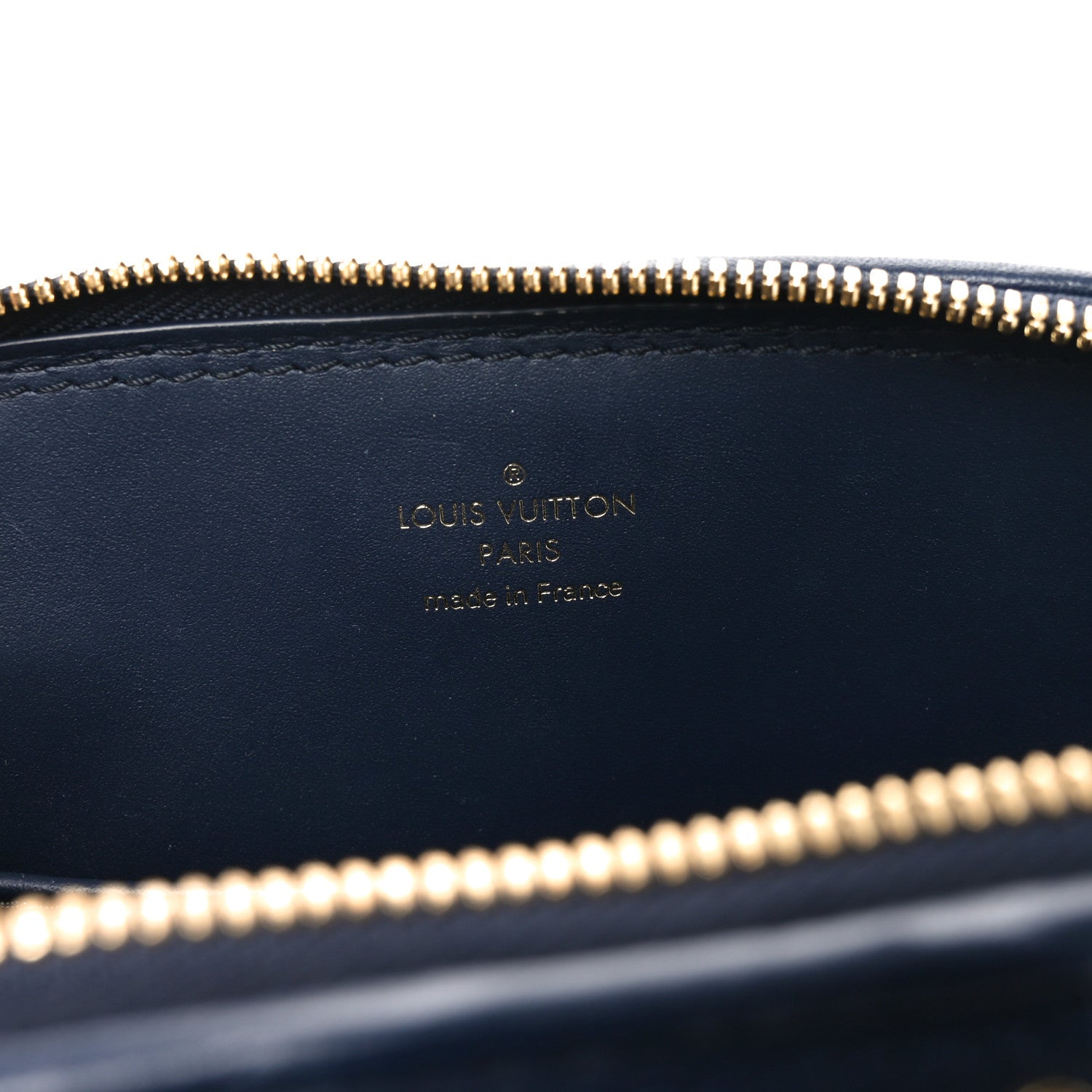 Louis Vuitton Lambskin Malletage Alma BB Navy Blue 6 of 9