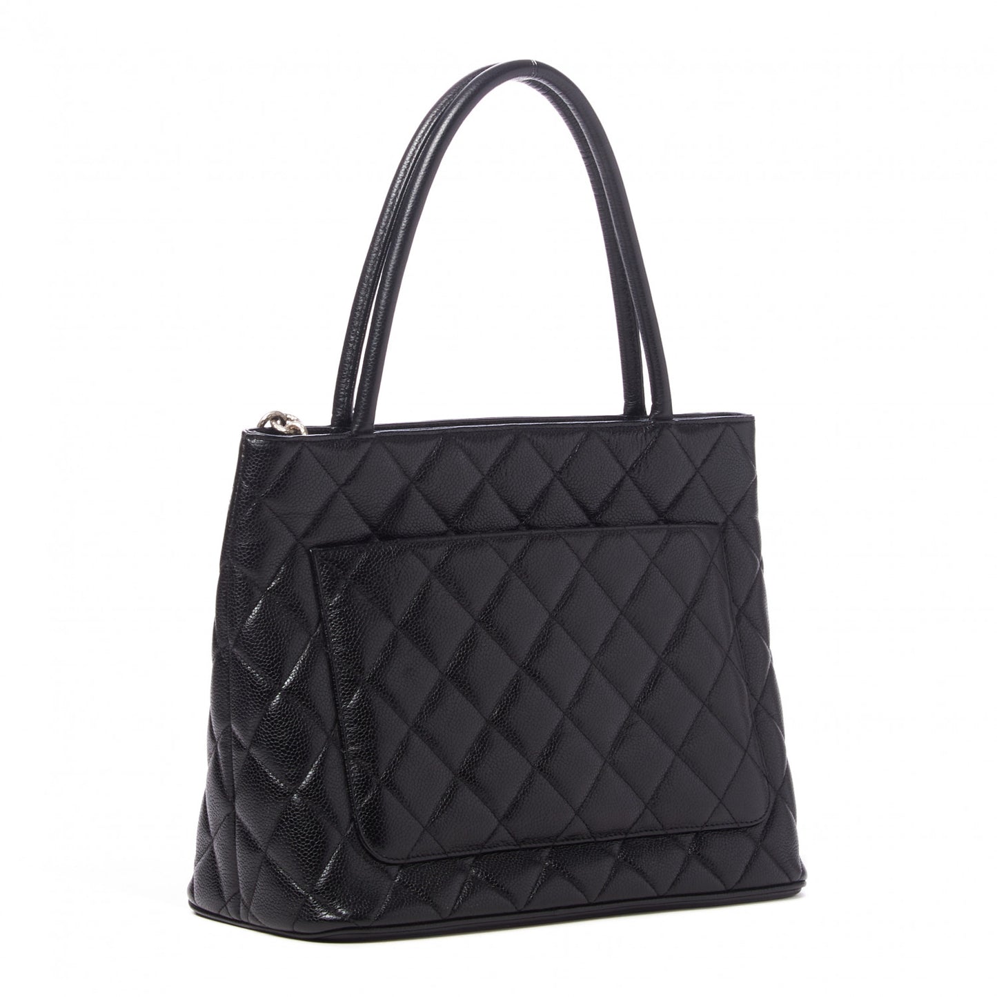Caviar Quilted Medallion Tote Black