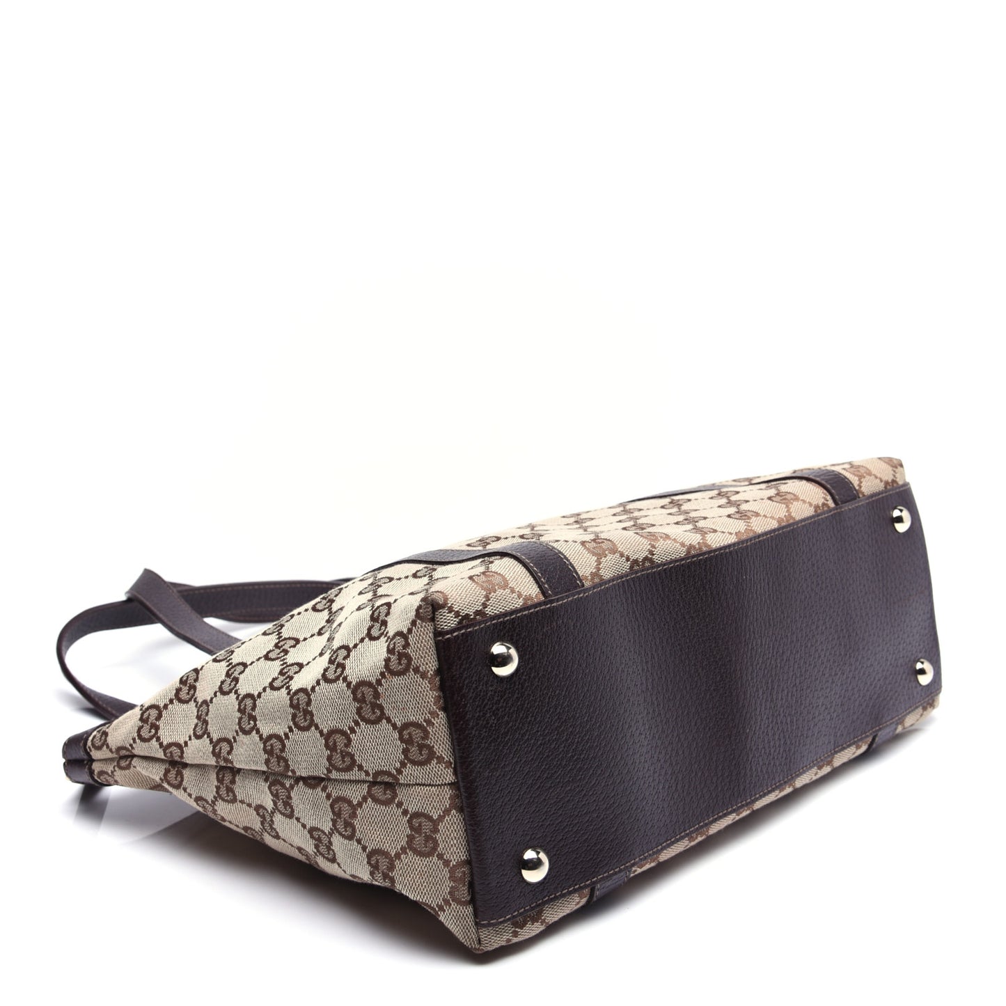 Monogram Medium Abbey Tote Dark Brown