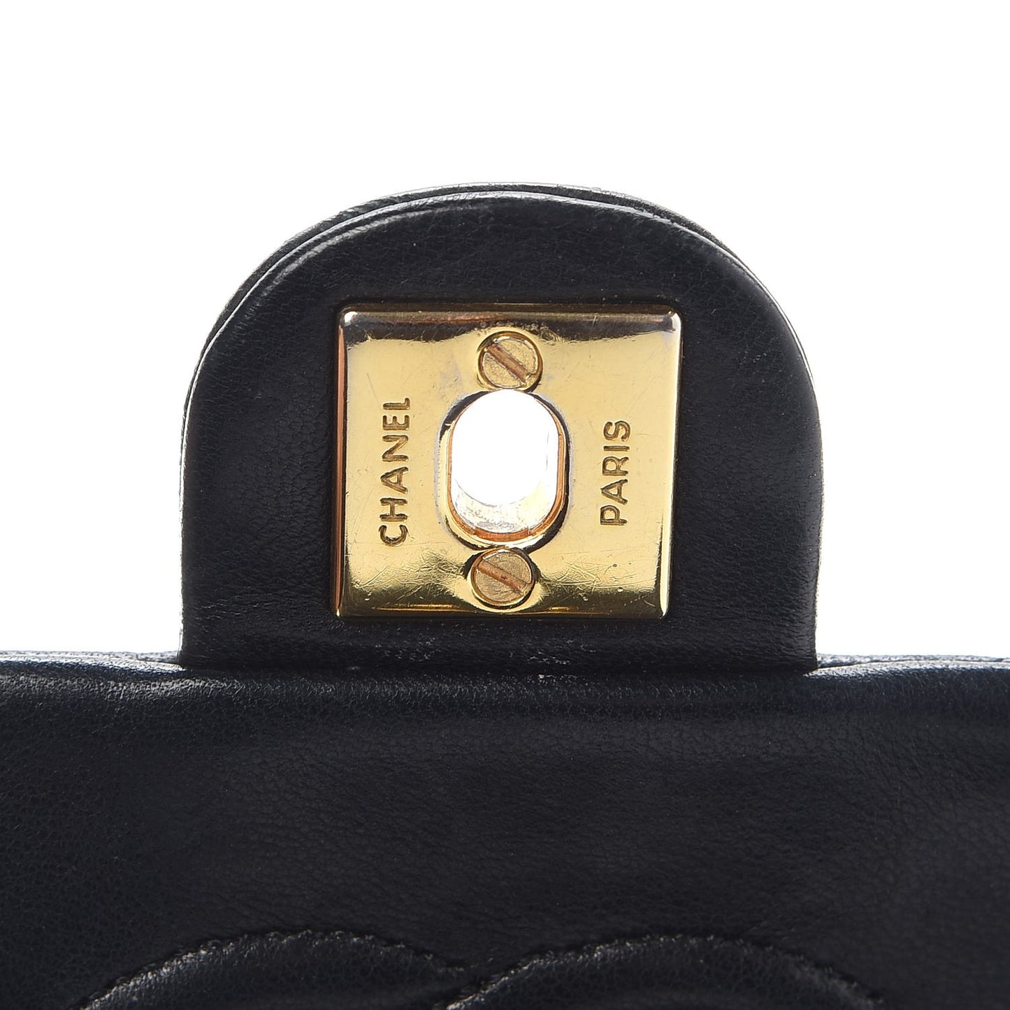 Lambskin Quilted Mini Square Flap Bag Navy