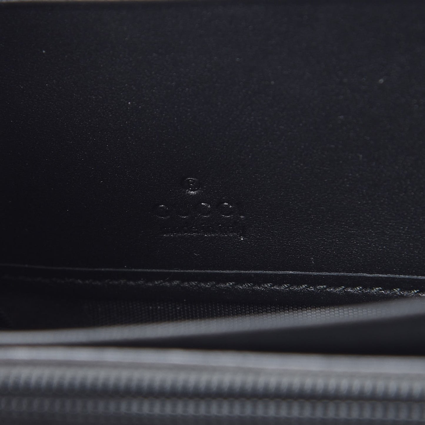 GG Supreme Monogram Caleido Zip Around Wallet Black