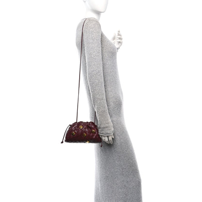 Bottega Veneta Nappa Intrecciato Studded The Mini Pouch  Barolo 2 of 9