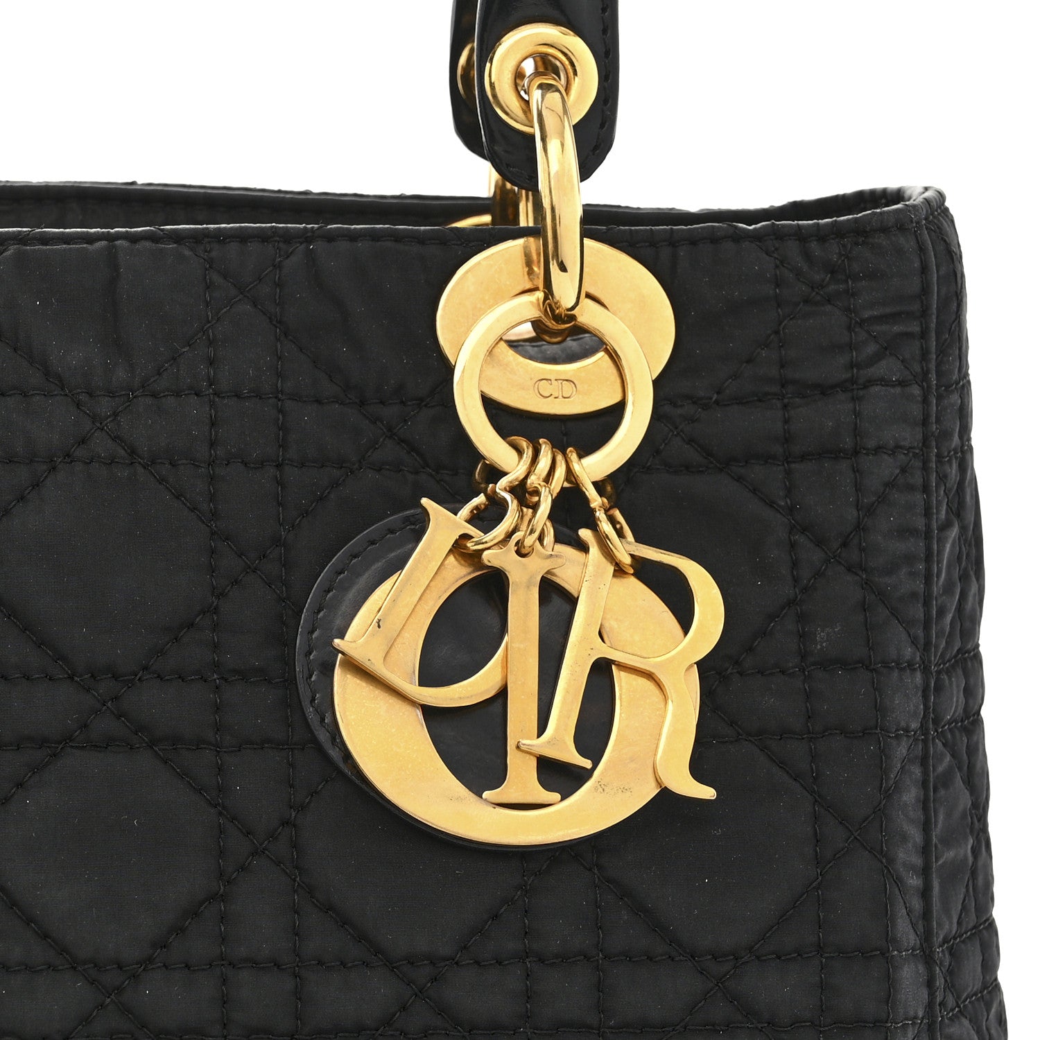 Christian Dior Nylon Cannage Medium Lady Dior Black 8 of 13